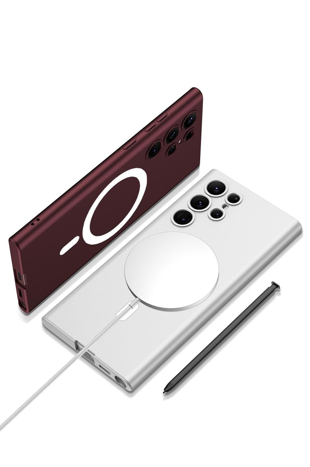 Luxury Wireless Magsafe Charging Matte TPU Soft Cover For Samsung Galaxy S23 Ultra - Image 4