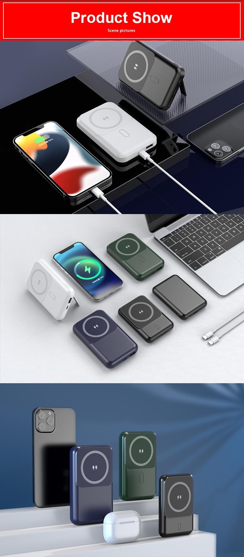 Awei 10000mAh Mini Portable Magnetic Wireless Powerbank 22.5W - Image 7