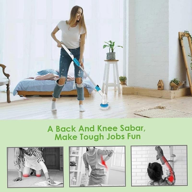 Electric Rechargeable Adjustable Cordless Spinning  Scrubber Brush - Image 17