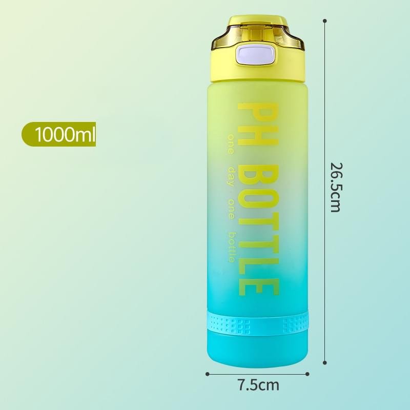 1000ml Sports Fitness Space Cup Gradient Color Portable Fitness Water Bottle - Image 7