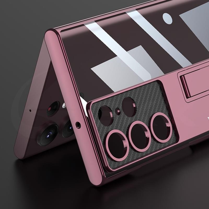 GKK Transparent Plating Bracket Plastic Case Cover For Galaxy S23 Ultra - Image 10