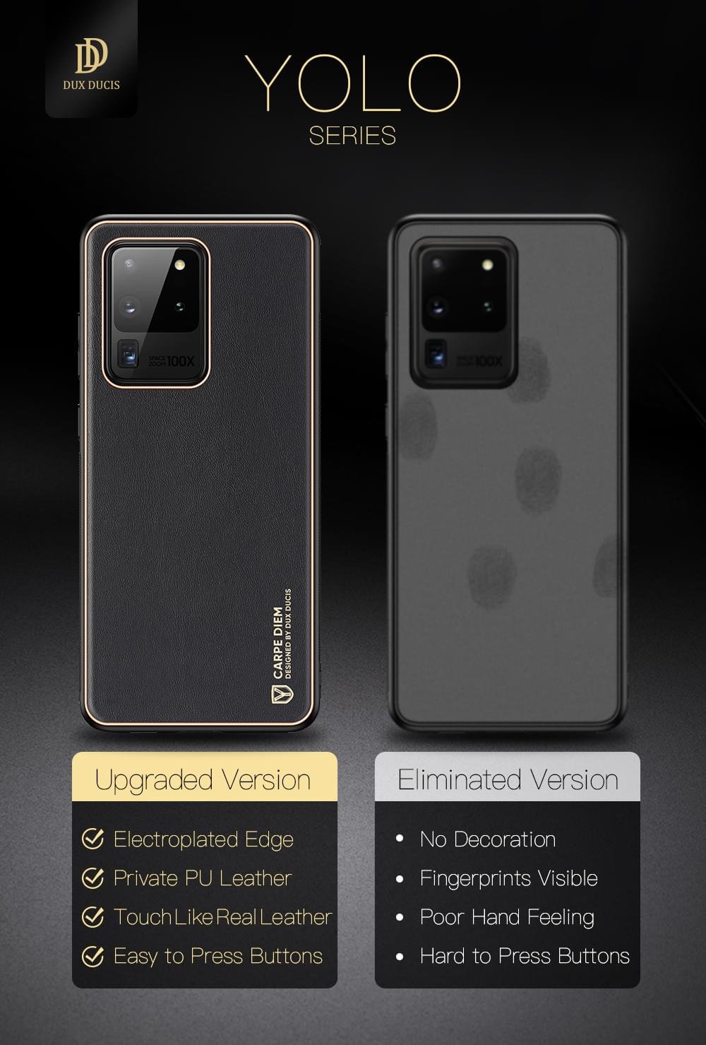 Dux Ducis Yolo Leather Electroplated Case for Samsung S20+/S20 Ultra - Image 14