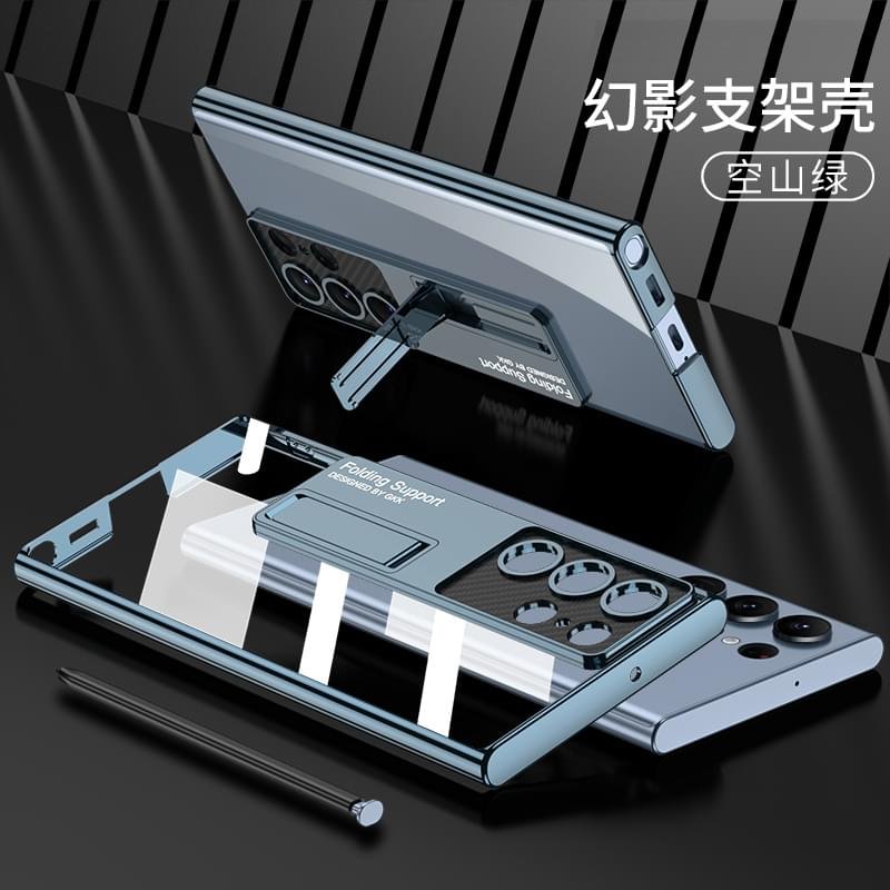 GKK Transparent Plating Bracket Plastic Case Cover For Galaxy S23 Ultra - Image 8