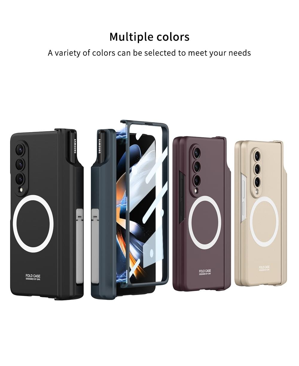 Magsafe Wireless Charging Magnetic Hinge Pen Holder Stand Case Cover For Fold 3 /Fold 4