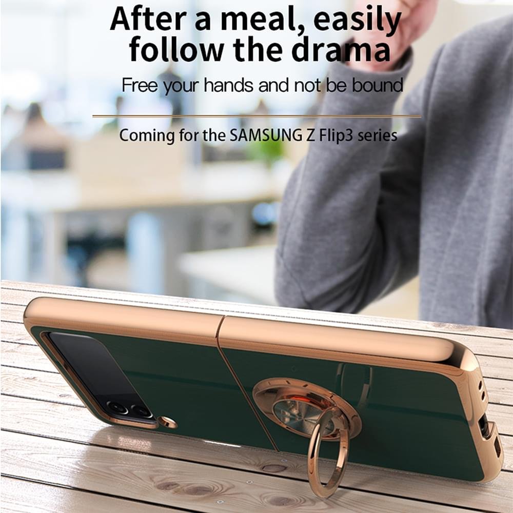 Luxury Premium Electroplated Finger Ring Case For Samsung Galaxy Z Flip Series - Image 27