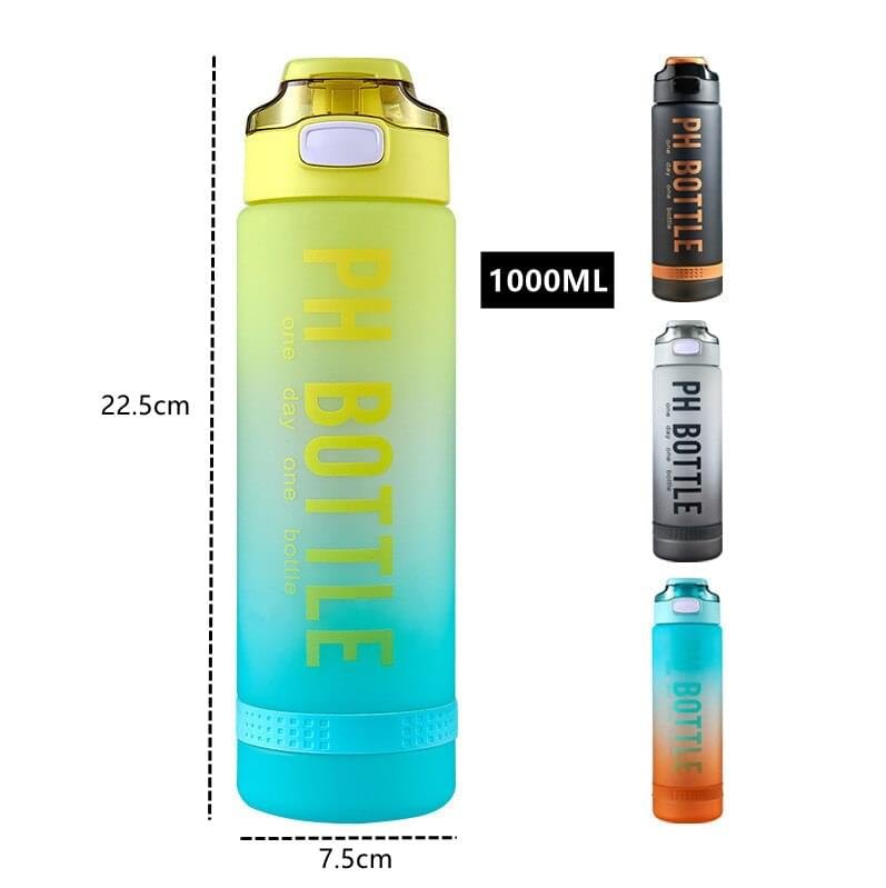 1000ml Sports Fitness Space Cup Gradient Color Portable Fitness Water Bottle - Image 5