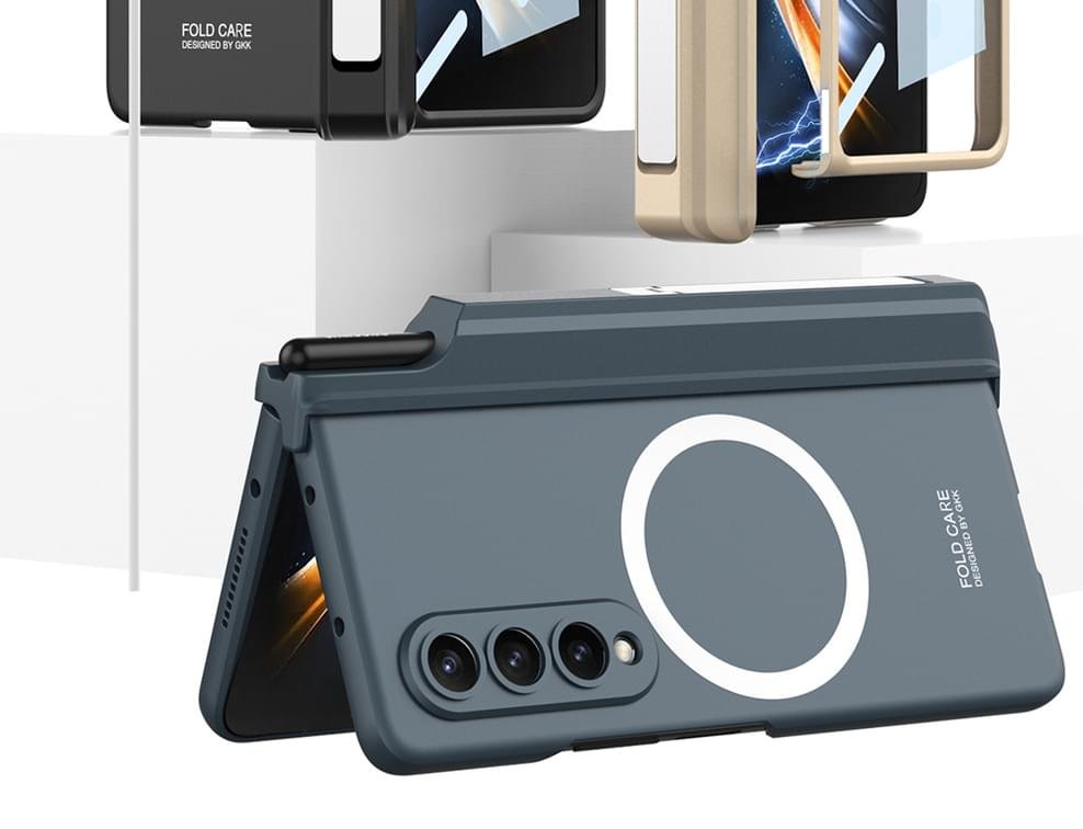 Magsafe Wireless Charging Magnetic Hinge Pen Holder Stand Case Cover For Fold 3 /Fold 4 - Image 5