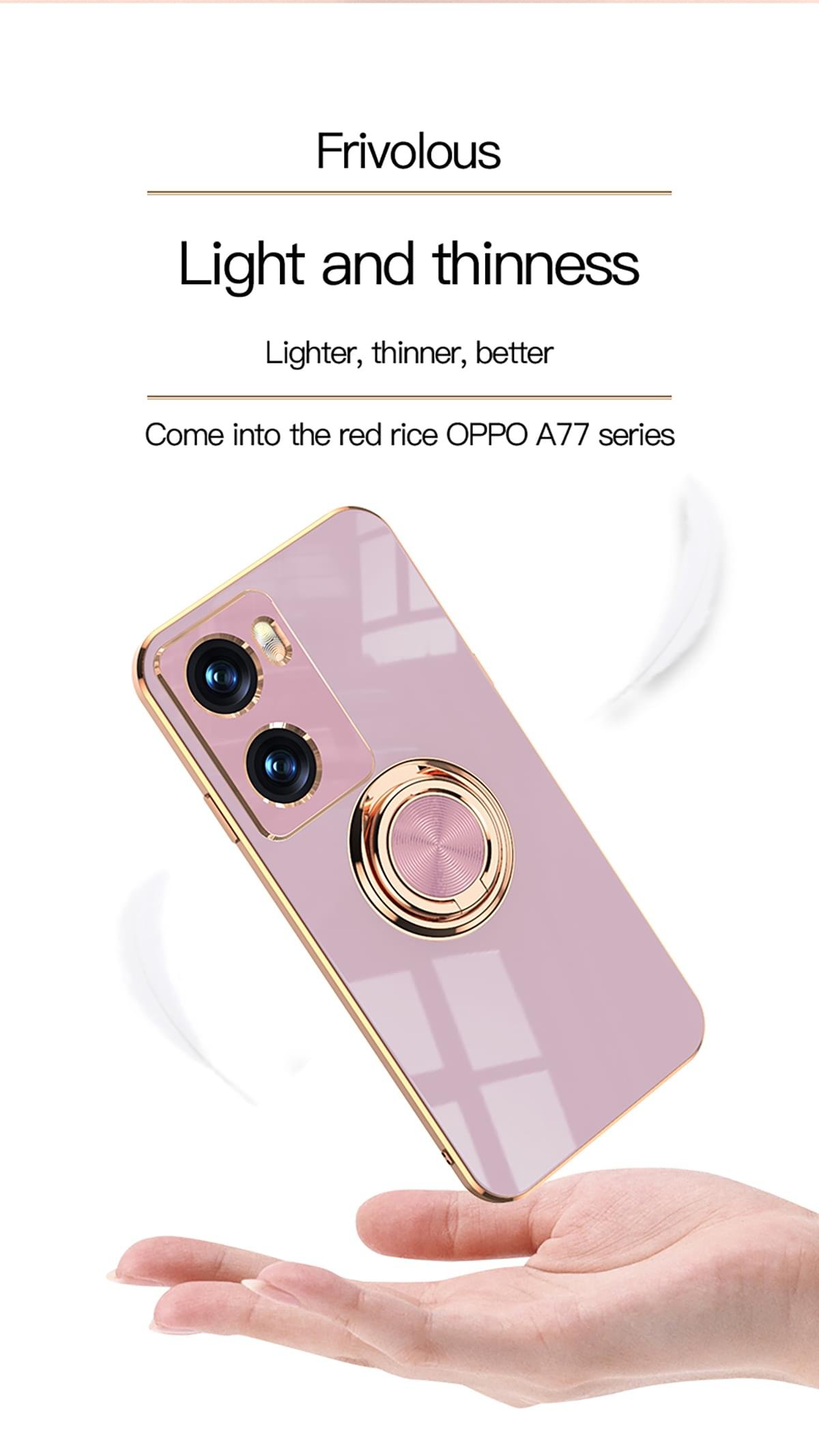 Luxury Premium Electroplated Gold Plated Case Cover and 3D Glass Protector For Oppo A77 - Image 4