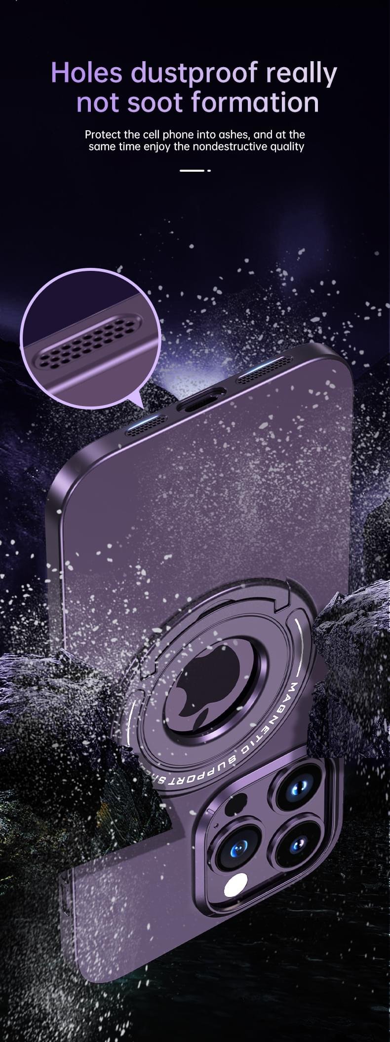 Luxury Magnetic Stand Magsafe Wireless Charger Case Cover For iPhone 12 Pro Max - Image 5