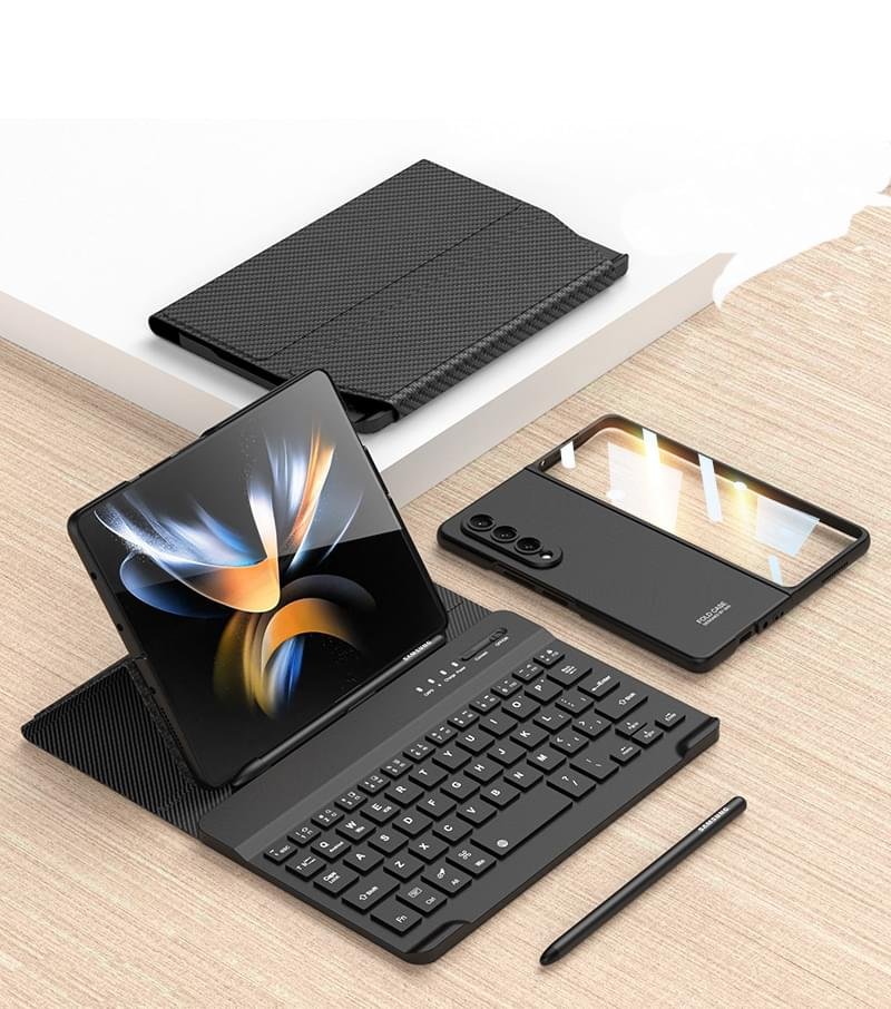 Luxury Premium Wireless Bluetooth keyboard Leather Case Cover For Samsung Galaxy Z Fold 3/Fold 4 - Image 6