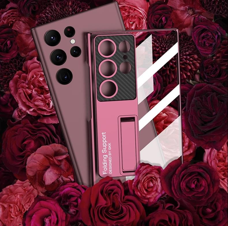 GKK Transparent Plating Bracket Plastic Case Cover For Galaxy S23 Ultra - Image 7