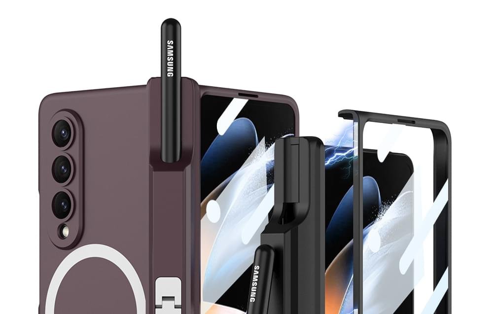 Magsafe Wireless Charging Magnetic Hinge Pen Holder Stand Case Cover For Fold 3 /Fold 4 - Image 4