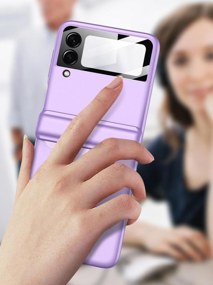 Luxury Premium Shockproof Magnetic Hard Phone Case Cover For Samsung Z Flip 3 5G/ Z Flip 3 5G - Image 4