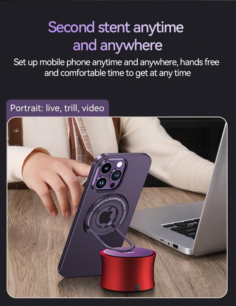 Luxury Magnetic Stand Magsafe Wireless Charger Case Cover For iPhone 12 Pro Max - Image 3