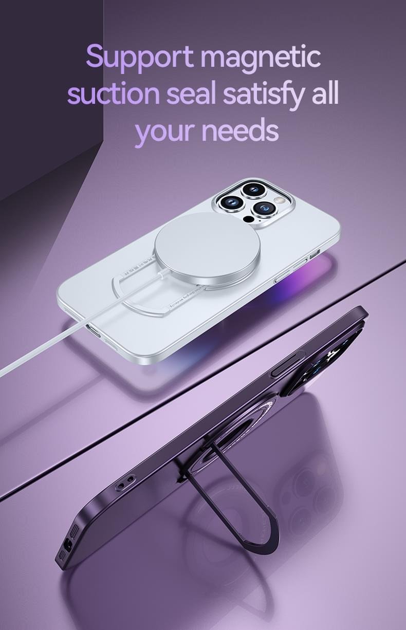 Luxury Magnetic Stand Magsafe Wireless Charger Case Cover For iPhone 12 Pro Max - Image 2