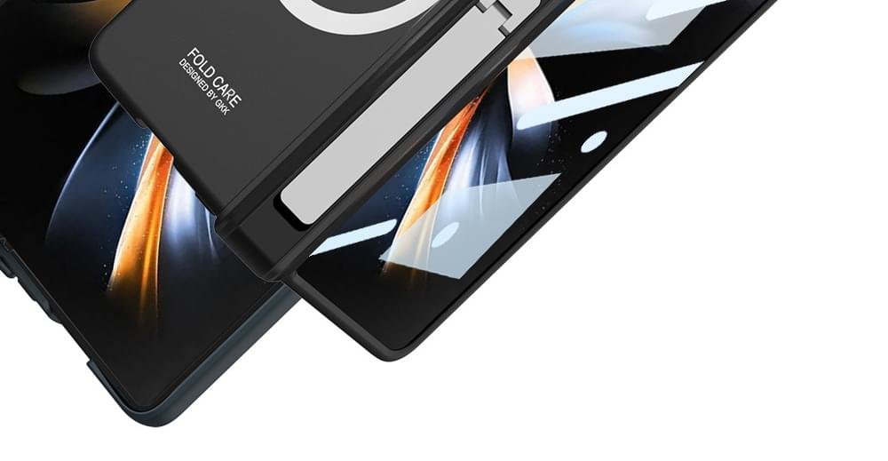 Magsafe Wireless Charging Magnetic Hinge Pen Holder Stand Case Cover For Fold 3 /Fold 4 - Image 3