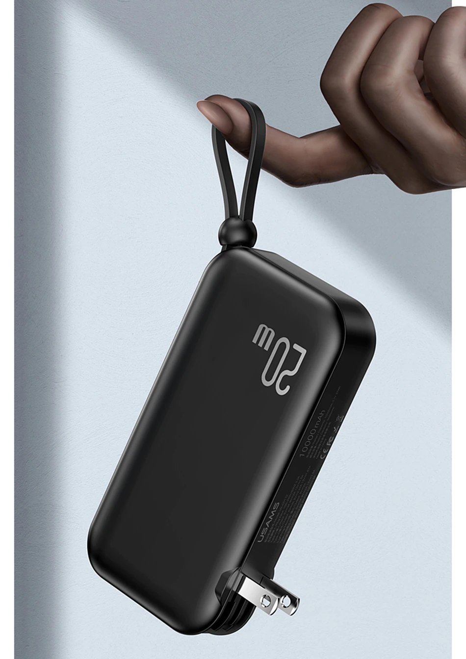 Usams 3IN1 Fast Charging 10,0000Mah Power bank and Wall Charger - Image 3