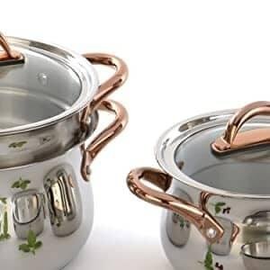 12 PCS Kitchenware Set Stainless Steel  Cooking Pots And Pans Pot Set With Glass Lid - Image 17
