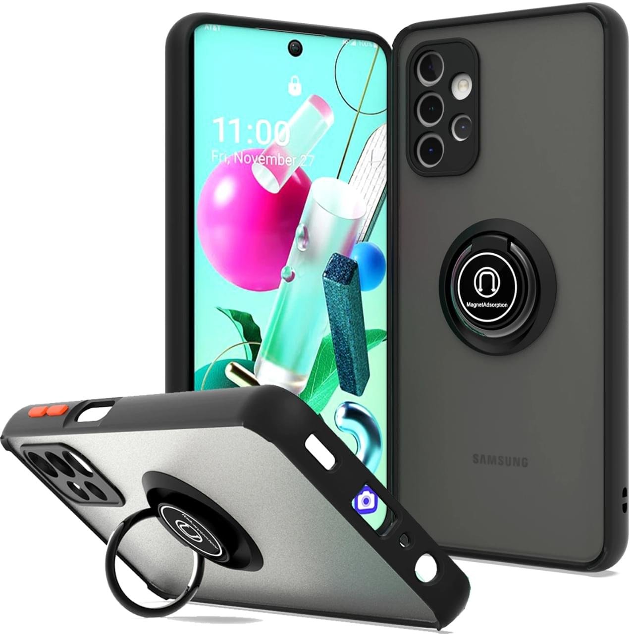 Samsung A72 Frosted Matte Case with Kickstand Feature + free 3D Glass Protector - Image 13