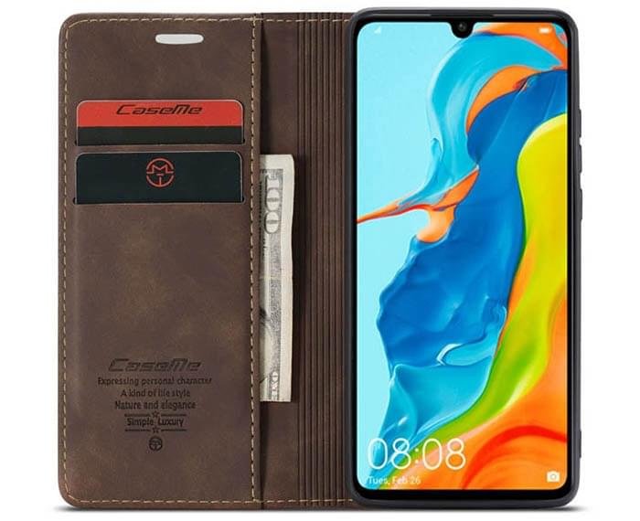 Huawei P30 Lite CaseMe Leather Flip Cover - Image 10