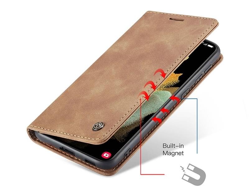 Samsung S21 Ultra CaseMe Leather Flip Cover - Image 8