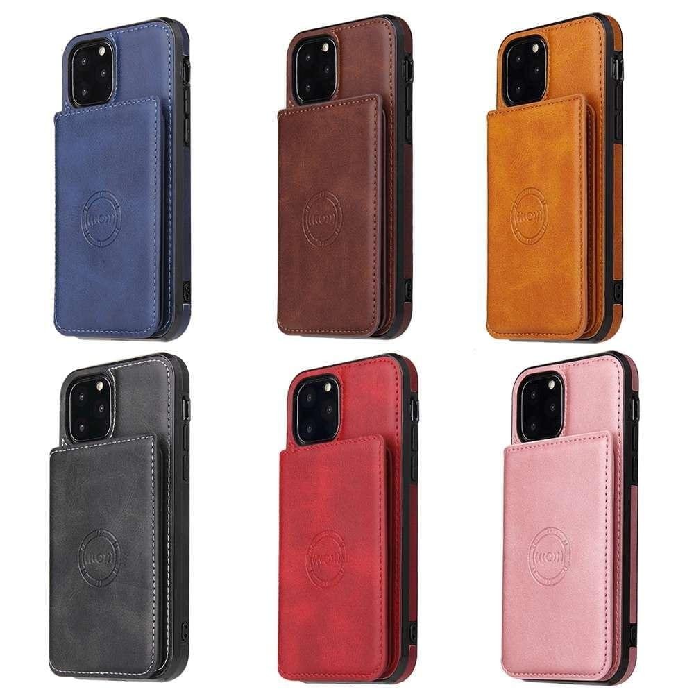 iPhone 12 Series Luxury Leather Wallet Back Cover Case - Image 27