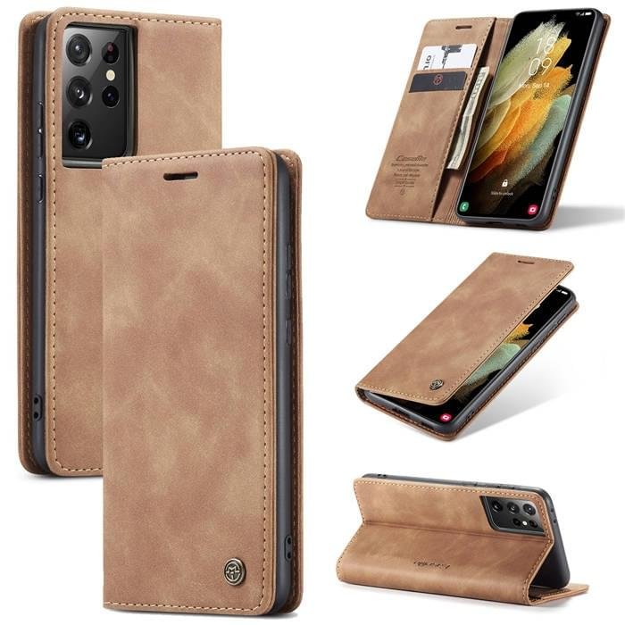 Samsung S21 Ultra CaseMe Leather Flip Cover - Image 12