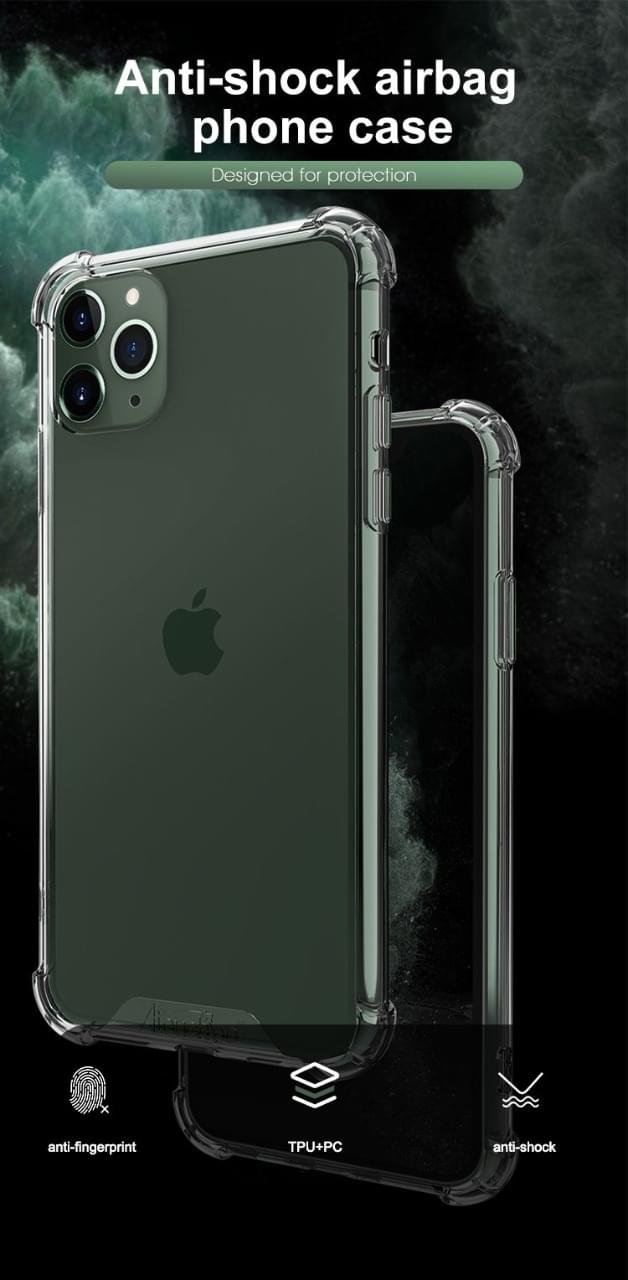 iPhone 11 Shockproof Antiburst CLEAR Case Cover with tempered glass - Image 2