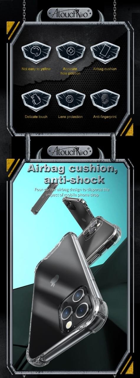 iPhone 11 Shockproof Antiburst CLEAR Case Cover with tempered glass - Image 11