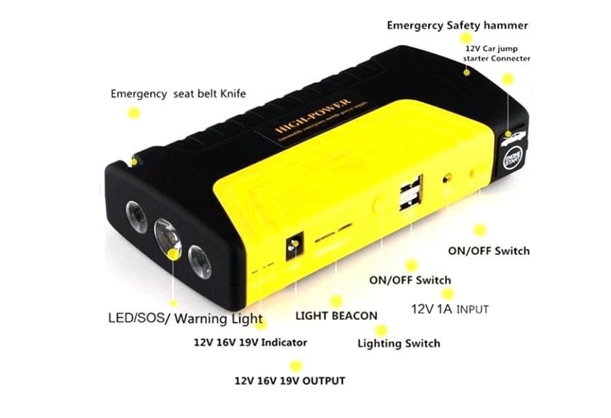Hi-Power 10000 MAh Multifunction Car Jump Starter - Image 16