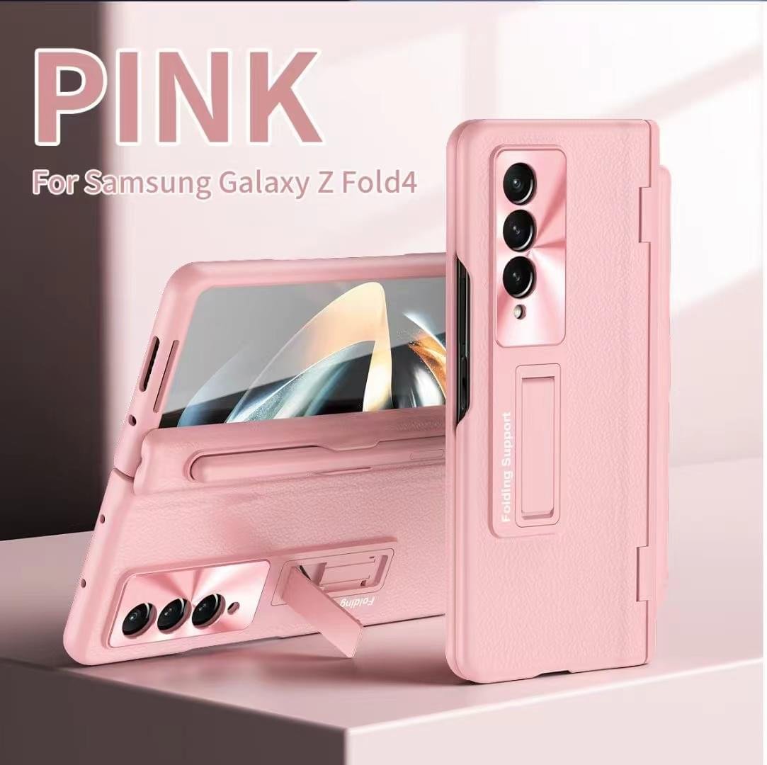 Luxury Premium Plating Hard Hinge ProtectionCase Cover with Capacitance S pen For Samsung Fold Series - Image 4