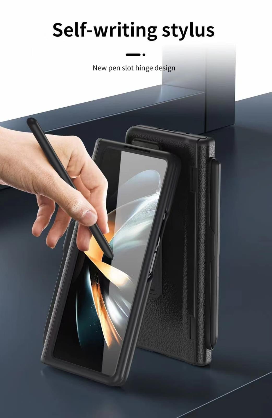 Luxury Premium Plating Hard Hinge ProtectionCase Cover with Capacitance S pen For Samsung Fold Series - Image 7