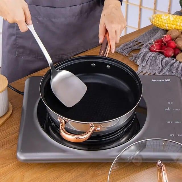 12 PCS Kitchenware Set Stainless Steel  Cooking Pots And Pans Pot Set With Glass Lid - Image 4