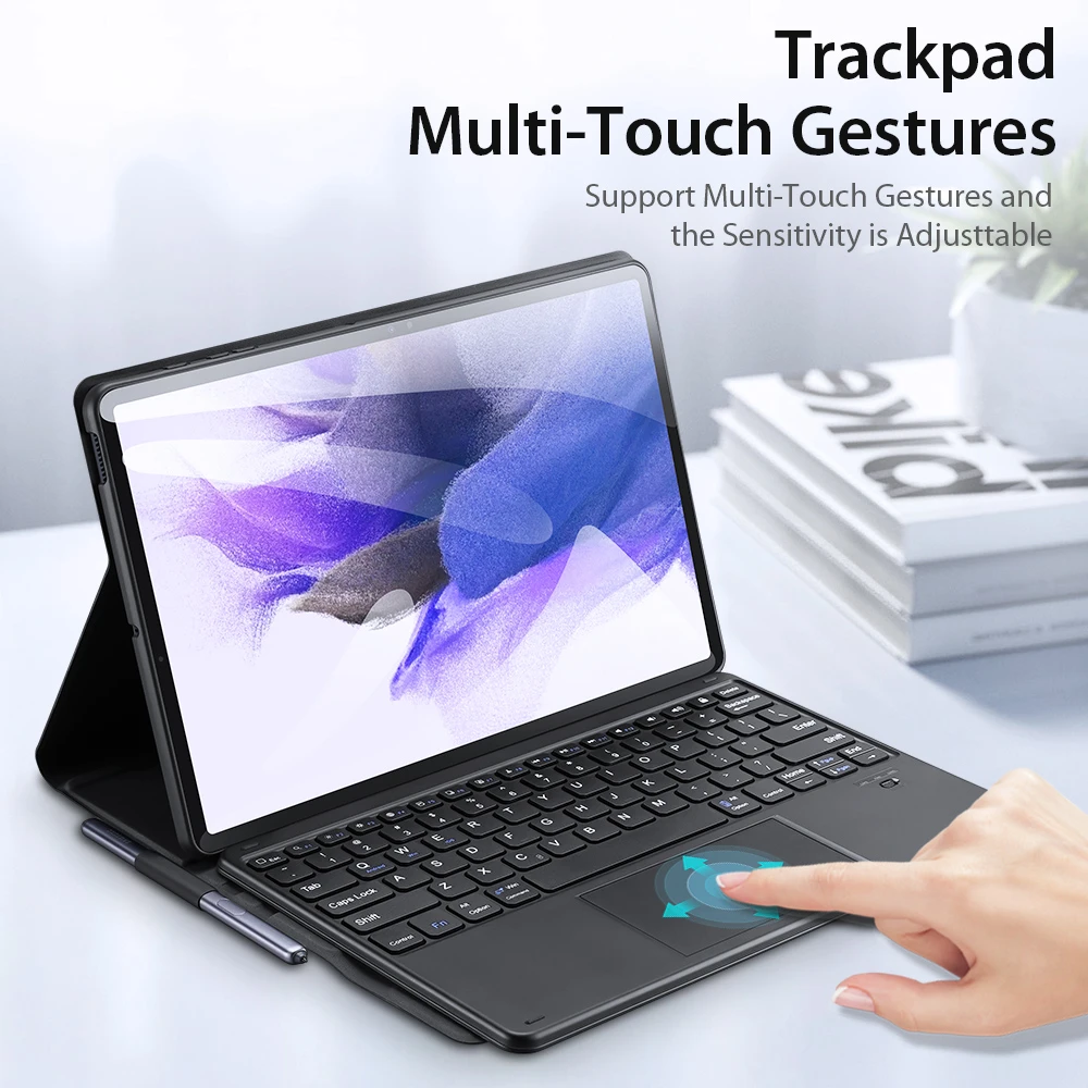 Luxury Premium Smart Wireless Protective High-quality Bluetooth  Keyboard Case Cover - Image 26