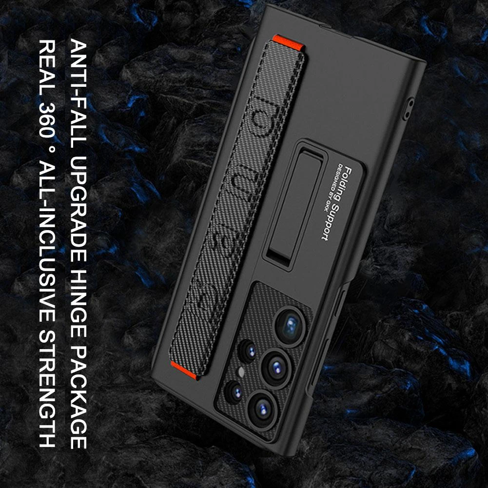 Luxury Holder Stretch Wristband Shockproof Protection Hard Back Cover For Samsung Galaxy S23 Series - Image 3