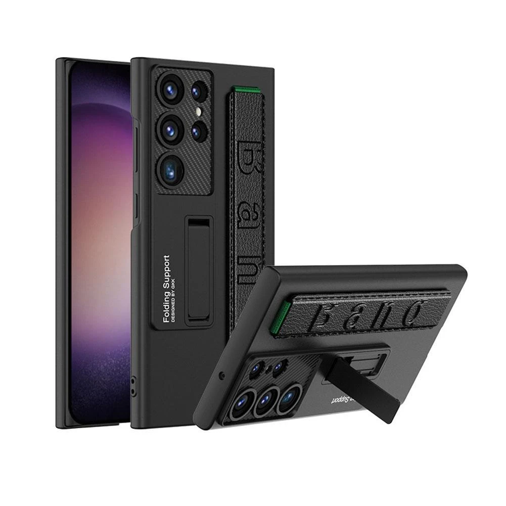 Luxury Holder Stretch Wristband Shockproof Protection Hard Back Cover For Samsung Galaxy S23 Series - Image 4