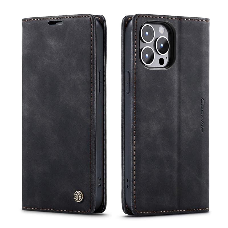 Luxury Premium Magnetic Caseme Retro Flip Wallet Leather Case Cover and 3D Glass Protector For iPhone Series - Image 3