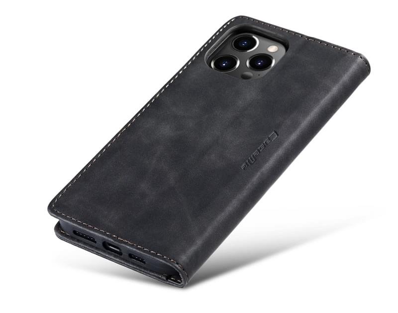 Luxury Premium Magnetic Caseme Retro Flip Wallet Leather Case Cover and 3D Glass Protector For iPhone Series - Image 4