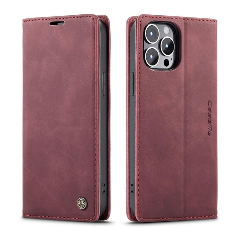 Luxury Premium Magnetic Caseme Retro Flip Wallet Leather Case Cover and 3D Glass Protector For iPhone Series - Image 19