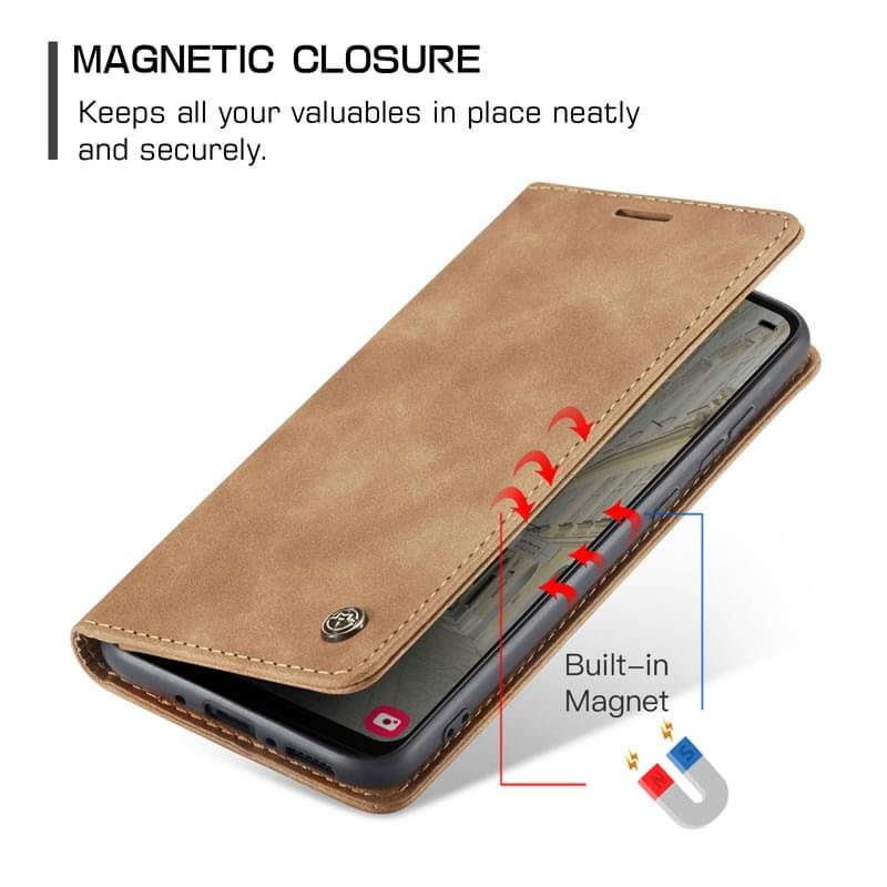 Luxury Premium Caseme Leather Wallet Case Cover and 3D GlassProtector For Samsung Galaxy A Series - Image 9