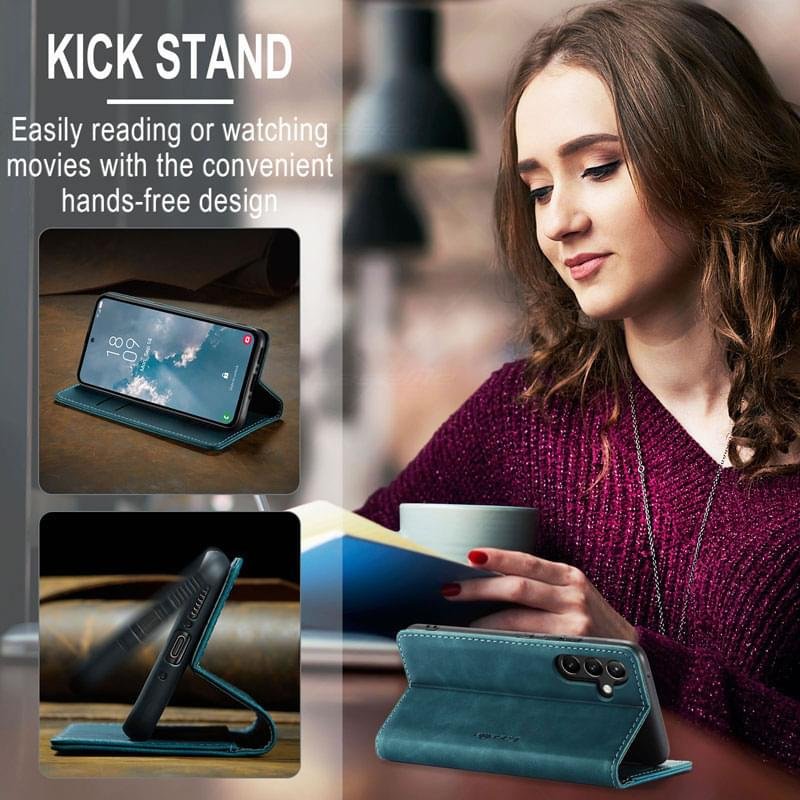 Luxury Premium Caseme Leather Wallet Case Cover and 3D GlassProtector For Samsung Galaxy A Series - Image 17