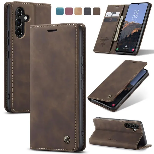 Luxury Premium Caseme Leather Wallet Case Cover and 3D GlassProtector For Samsung Galaxy A Series - Image 20