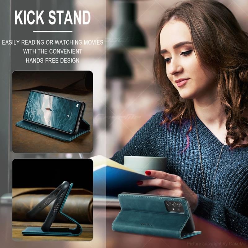 Luxury Premium Caseme Slim Folio PU Leather Wallet Case Cover For Samsung Galaxy A53/A72/A73 - Image 17