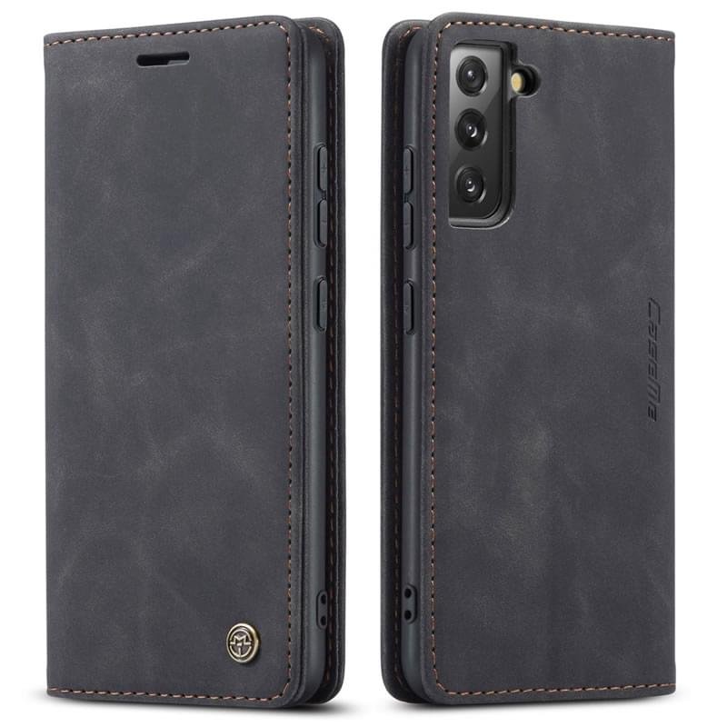 Luxury Premium Soft Slim Folio Flip PU Leather Wallet Case Cover For Samsung Galaxy S22 Series - Image 2