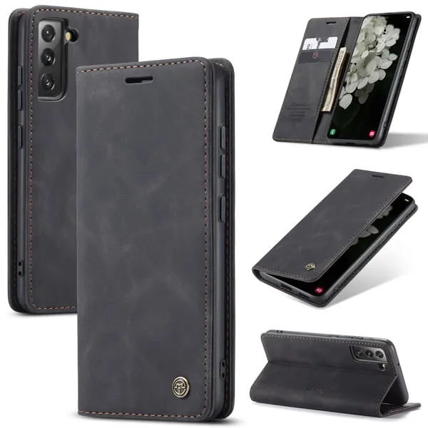 Luxury Premium Soft Slim Folio Flip PU Leather Wallet Case Cover For Samsung Galaxy S22 Series