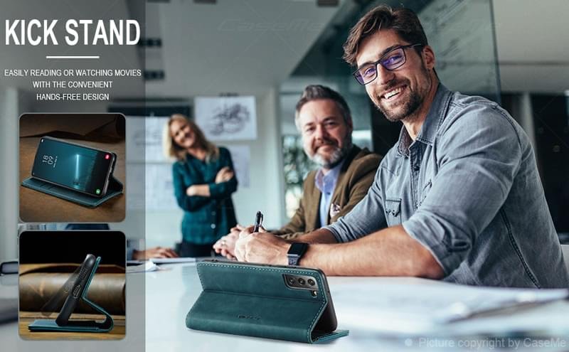 Luxury Premium Soft Slim Folio Flip PU Leather Wallet Case Cover For Samsung Galaxy S22 Series - Image 24