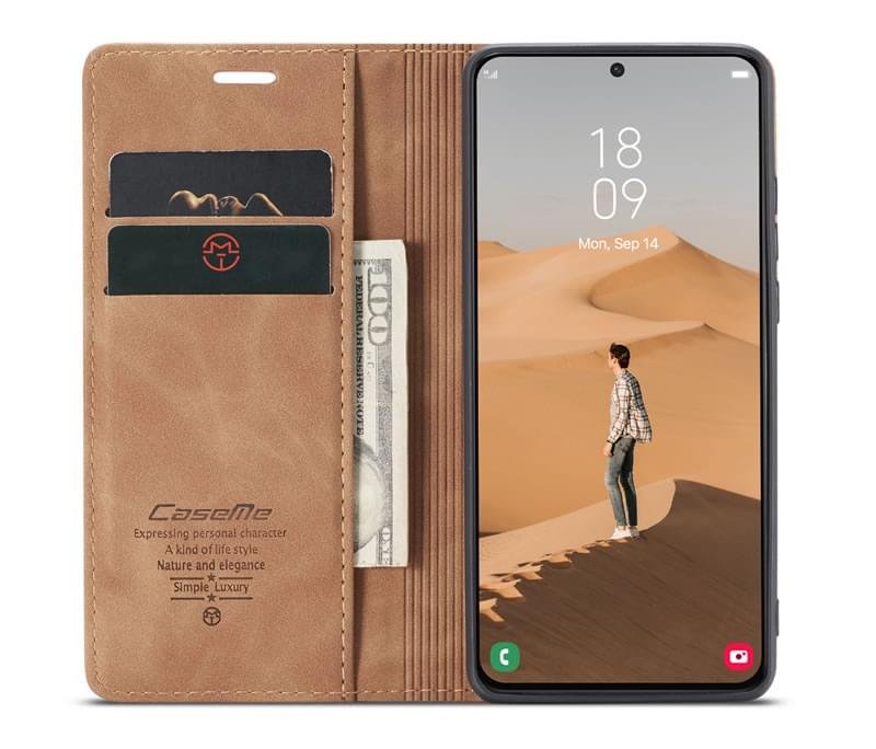 Luxury Premium Soft Slim Folio Flip PU Leather Wallet Case Cover For Samsung Galaxy S22 Series - Image 20