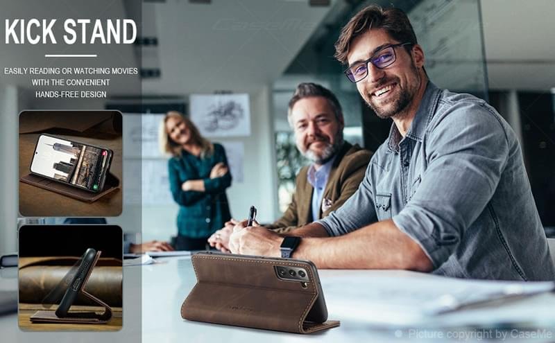 Luxury Premium Soft Slim Folio Flip PU Leather Wallet Case Cover For Samsung Galaxy S22 Series - Image 10