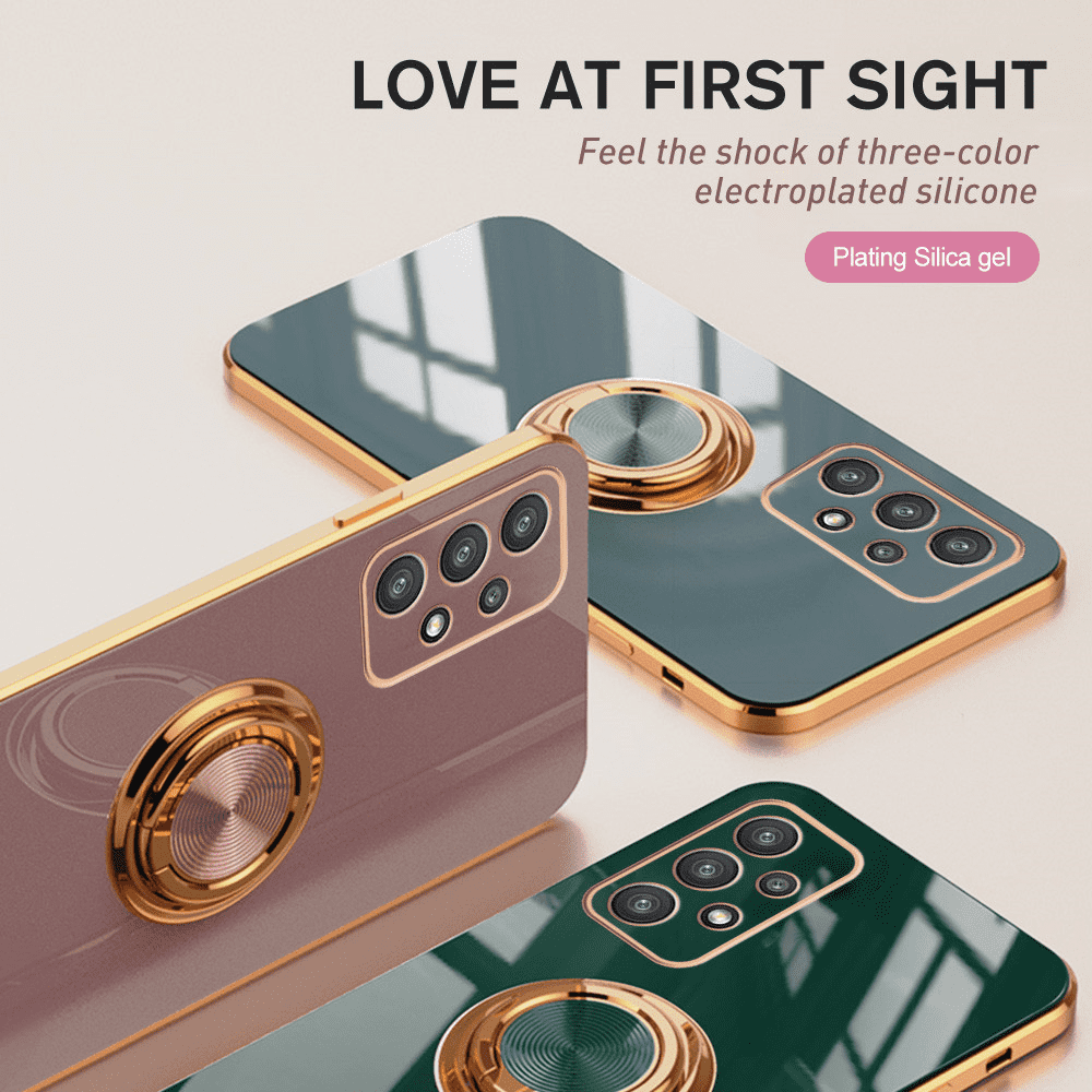 Luxury Premium Electroplated Gold Plated Case Cover and 3D Glass Protector For Samsung A13 - Image 11