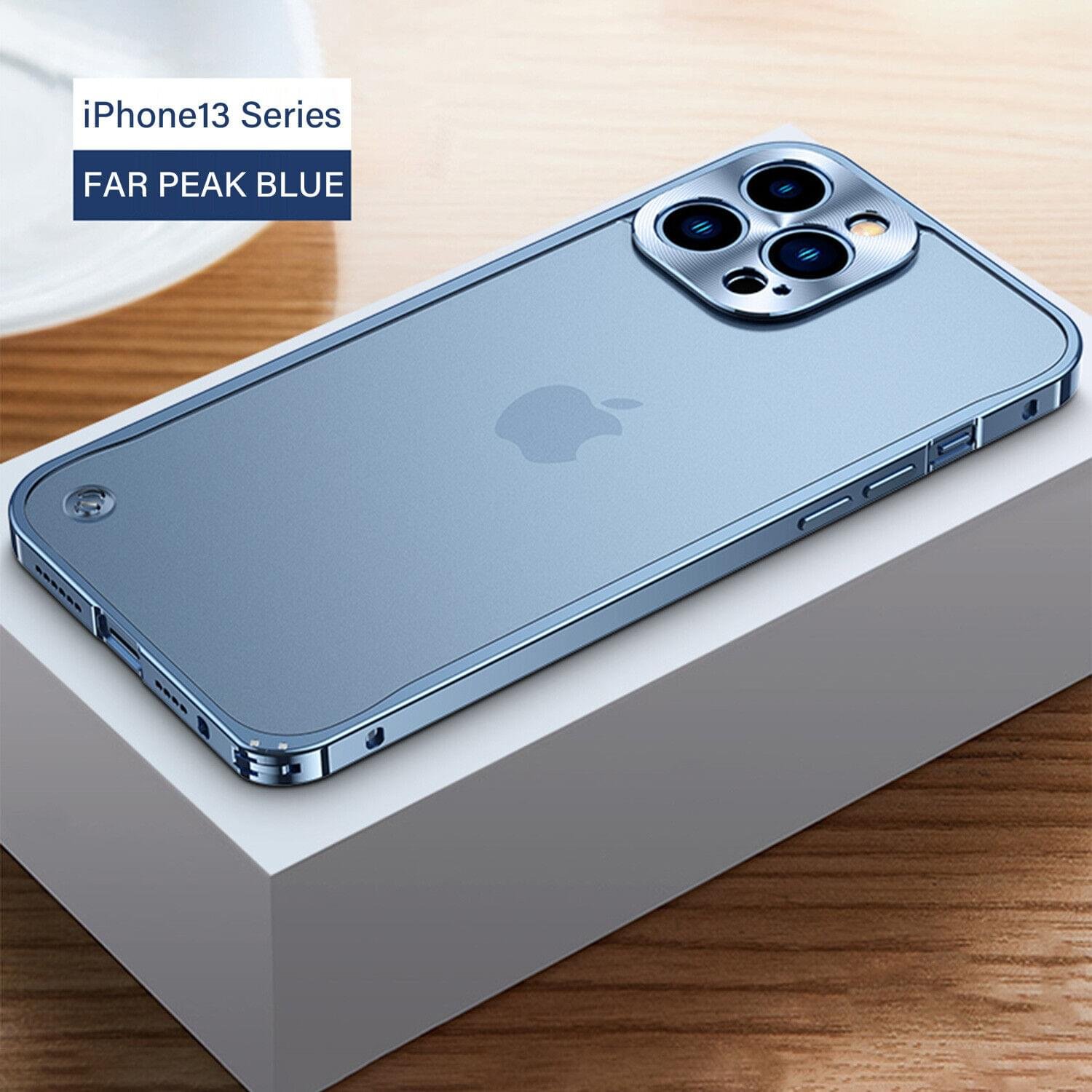 Luxury Premium Metallic Matte Transparent Shockproof Case Cover and 3D Glass Protector for iPhone  Series - Image 15